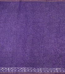 Purple Printed Chanderi Cotton Saree With Floral Motifs-CC1771