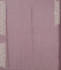 Lilac Woven Satin Saree With Embroidered Mirror Work Motifs-EN1810