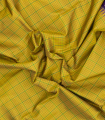 Olive Green Handloom Korvai Kanchipuram Silk Saree With Stripes-KA16218