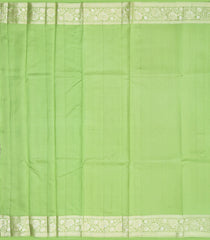 Mint Green Woven Dupion Silk Saree With Floral Buttas-DS0522