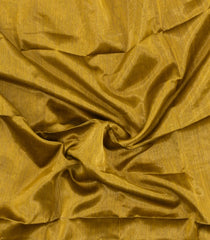 Mustard Handloom Maheswari Silk Cotton Saree With Zari Stripes-SC4851