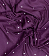 Lilac Embroidered Blended Satin Saree With Floral Motifs-BL6107
