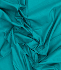 Turquoise Woven Art Dupion Saree With Meena Floral Border-BL5936