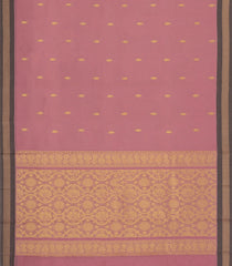 Dusty Pink Woven Rasipuram Cotton Sari With Buttas-RA2621