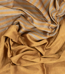 Grey & Gold Handloom Chanderi Half & Half Tissue Cotton Saree-CC1330