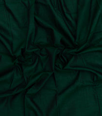 Bottle Green Woven Chirala Cotton Saree With Printed Blouse-CR1509