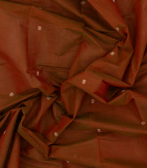 Oil Mustard Handloom Kanchi Cotton Saree With Floral Buttas-KC1591