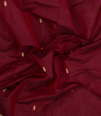 Crimson Handloom Village Cotton Saree With Buttas-VC1642