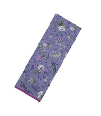 Mauve Printed Crepe Silk Saree With Floral Motifs-PS0889