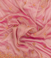 Baby Pink Woven Blended Tissue Saree With Embroidered Meena Floral Motifs-BL4864