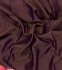 Brown Woven Blended Viscose Saree With Contrast Border-BL5532