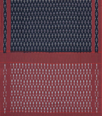 Midnight Blue Handwoven Orissa Cotton Saree With Tie & Dye Motifs-OR0910