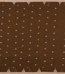Dark Olive Woven Bengal Cotton Saree With Coin Motifs-BG1808