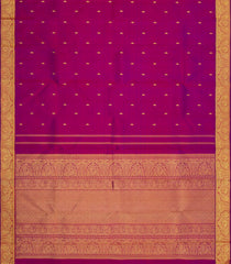 Magenta Handloom Kanchipuram Silk Saree With Mango Buttas-KA15111
