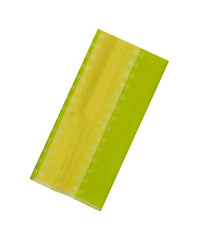 Light Green & Mustard Handloom Soft Silk Saree With Stripes-SO4639