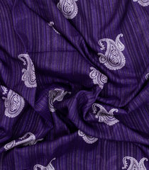 Violet Printed Synthetics Dola Zari Lining With Jacquard Zari Border-BL5185