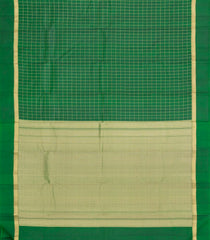 Green Woven Pure Silk Saree With Zari Checks-EC2603