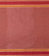 Red Handloom Silk Cotton Saree With Checks-SC4253