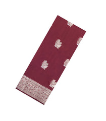 Maroon Woven Banarasi Chiniya Silk Saree With Buttas-BE1743