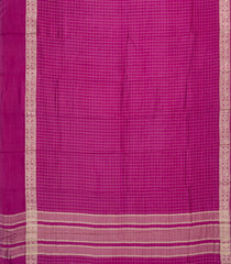 Magenta Woven Art Viscose Dola Silk Saree With Zari Checks-SY0584