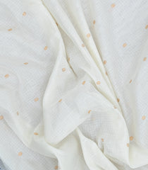White Handloom Gadwal SICO Saree With Cotton Body & Silk Border-GA0364