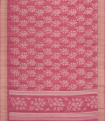 Dusty Pink Woven Synthetic Dola Silk Saree With Printed Floral Motifs-BL4890