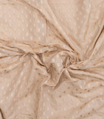 Taupe Handloom Banarasi Silk Saree With Floral Motifs-BE1887