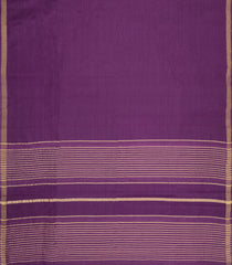 Dark Purple Woven Tussar Silk Saree With Zari Border-TU3553