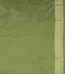 Cardamom Green Woven Blended Aura Saree With Zari Buttas & Zari Border-BL5820