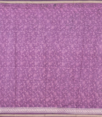 Lilac Printed Jaipur Cotton Saree With Floral Motifs-JC1716
