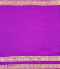 Blue Handloom Kanchipuram Silk Saree With Zari Checks & Buttas-KA16306