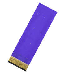 Purple Woven Mysore Silk Saree With Buttas & Contrast Border-MS3600