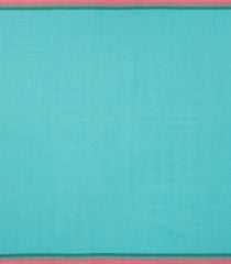 Turquoise Woven Bengal Cotton Saree With Contrast Border-BG1860