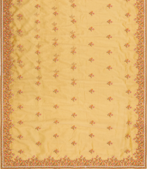 Gold Woven Blended Tissue Saree With Embroidered Meena Floral Motifs-BL4863