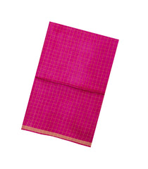 Pink Woven Tussar Silk Saree With Checks-TU3517