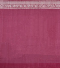 Dusty Pink Handloom Silk Saree With Printed Floral Motifs-PS0761