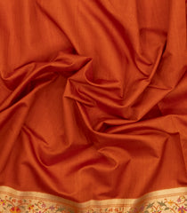 Orange Woven Art Dupion Saree With Meena Floral Border-BL5931