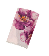 Baby Pink Woven Blended Chiffon Saree With Printed Floral Motifs & Embroidered Selvage-EN1917
