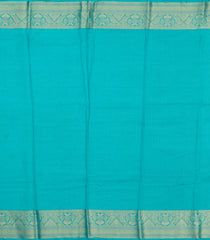 Neon Green Woven Blended Viscose Saree With Zari Checks-BL6082