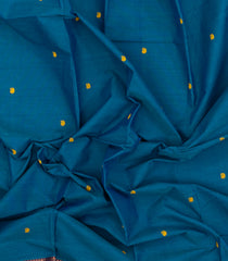 Blue Woven Chettinad Cotton Saree With Buttas-CN1899