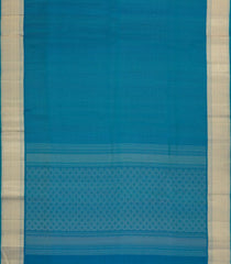 Blue Handloom Soft Silk Saree With Floral Dotted Stripes-SO4575