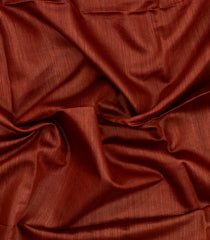 Rust Woven Tussar Silk Saree With Thread work Border-TU3521