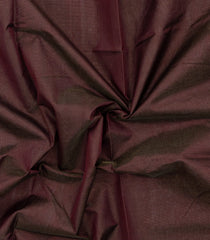 Dark Brown Handloom Silk Cotton Saree With Zari Stripes & Contrast Border-SC4751