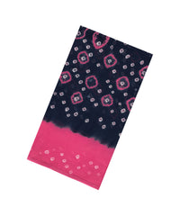 Midnight Blue Woven Jaipur Cotton Saree With Printed Floral Motifs-JC1415