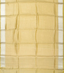 Gold Woven Banarasi Organza Silk Saree With Zari Stripes-BE1415
