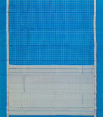 Sky Blue Woven Pure Silk Saree With Zari Checks-EC2613