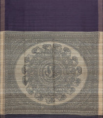 Violet Handloom Dupion Silk Saree With Printed Pallu-DS0594