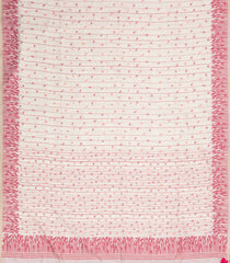 Cream Woven Blended Chanderi Saree With Floral Motifs-BL5873
