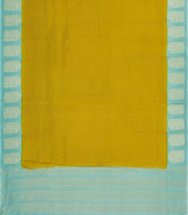 Olive Green Woven Blended Viscose Saree With Zari Checks & Contrast Border-BL5523