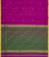 Magenta Handloom Maheswari Silk Cotton Saree With Buttas & Zari Border-SC4888